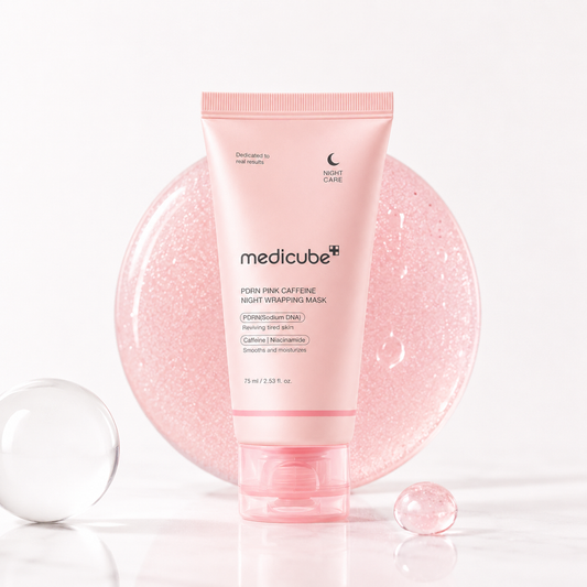 MEDICUBE PDRN PINK CAFFEINE NIGHT WRAPPING MASK